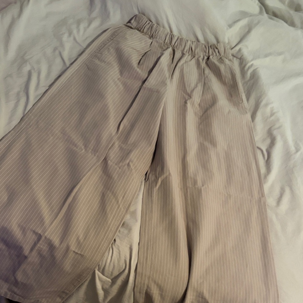 Striped Wide-Leg Aerie Pants